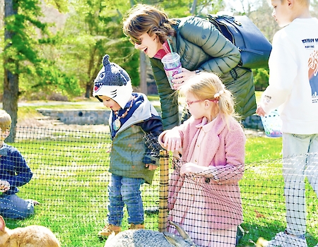 Kids having fun at The Preserve's Easter Egg Roll and Hunt Event